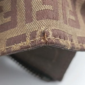 Vintage Fendi Zucchino Brown×Beige canvas×leather 8BL000 handbag | stylenewstar