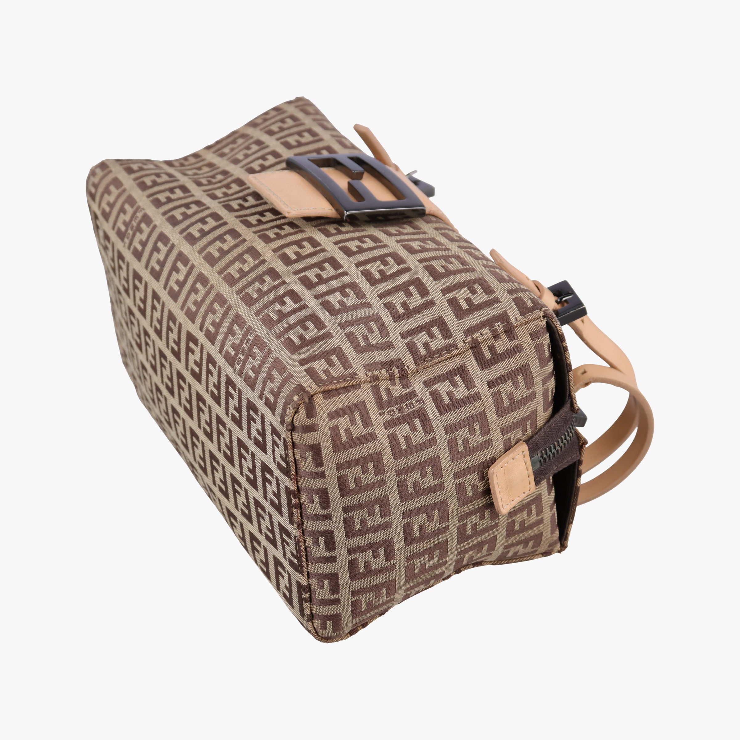 Vintage Fendi Zucchino Brown×Beige canvas×leather 8BL000 handbag | stylenewstar