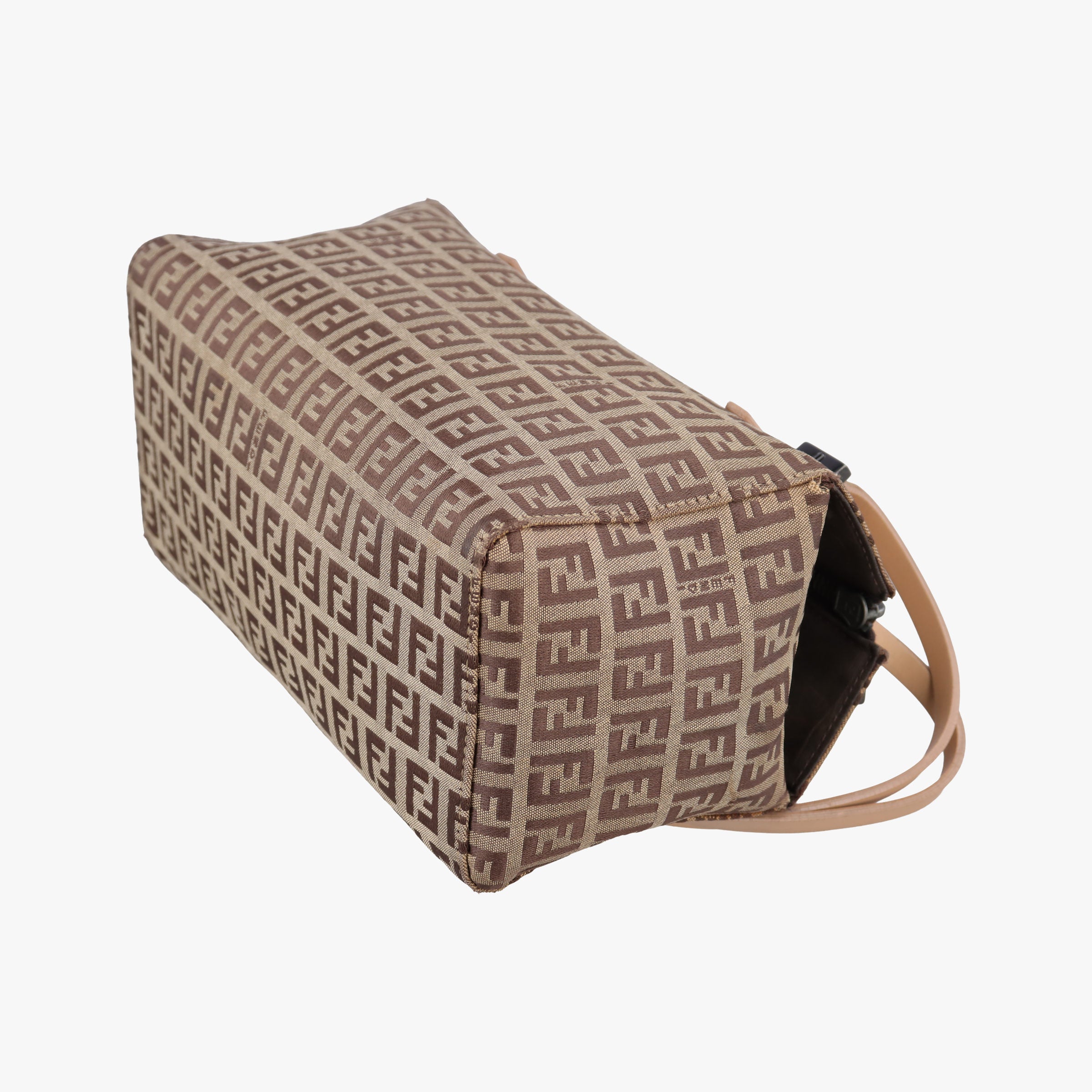 Vintage Fendi Zucchino Brown×Beige canvas×leather 8BL000 handbag | stylenewstar