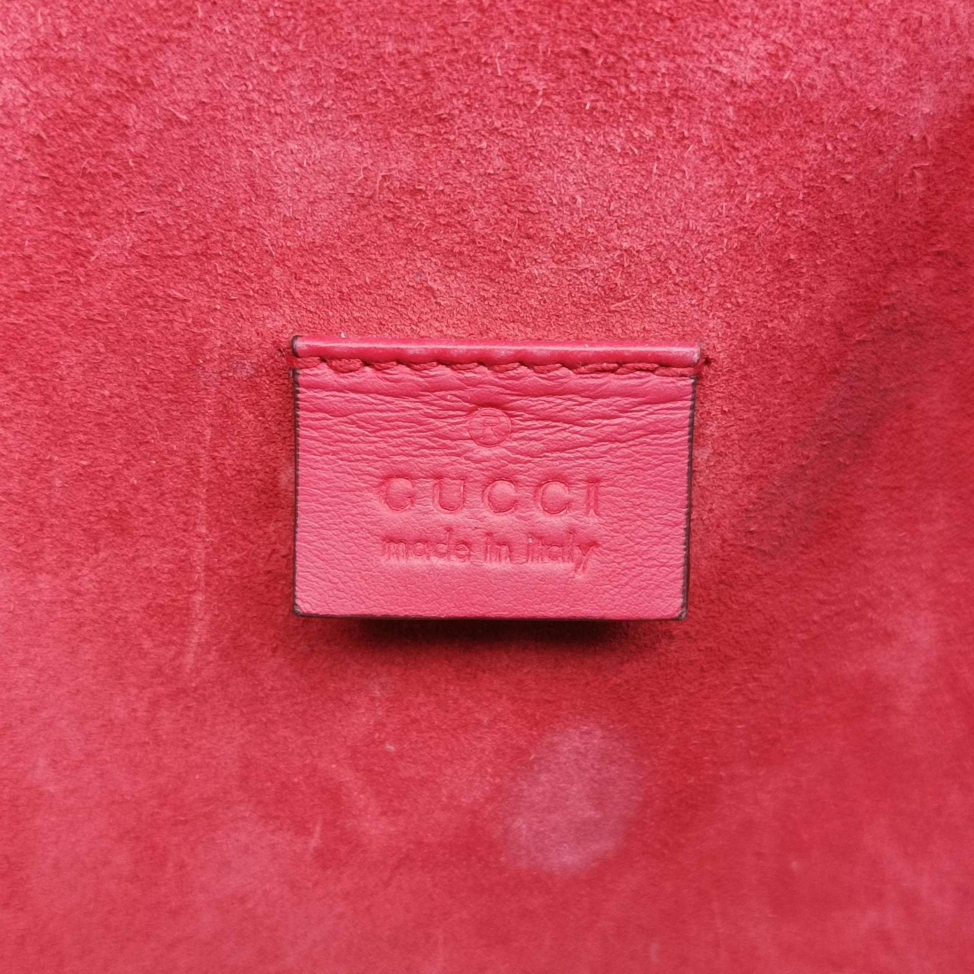 Pre-owned Gucci Dionysus beige×red PVC coated canvas×suede 421970 shoulderbag | stylenewstar