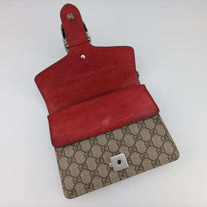 Pre-owned Gucci Dionysus beige×red PVC coated canvas×suede 421970 shoulderbag | stylenewstar