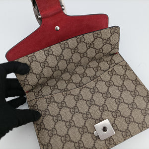 Pre-owned Gucci Dionysus beige×red PVC coated canvas×suede 421970 shoulderbag | stylenewstar