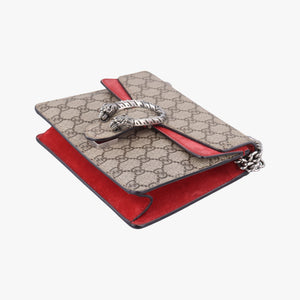 Pre-owned Gucci Dionysus beige×red PVC coated canvas×suede 421970 shoulderbag | stylenewstar