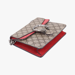 Pre-owned Gucci Dionysus beige×red PVC coated canvas×suede 421970 shoulderbag | stylenewstar