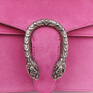 Pre-owned Gucci Dionysus Pink Suede×leather 421970 shoulderbag | stylenewstar