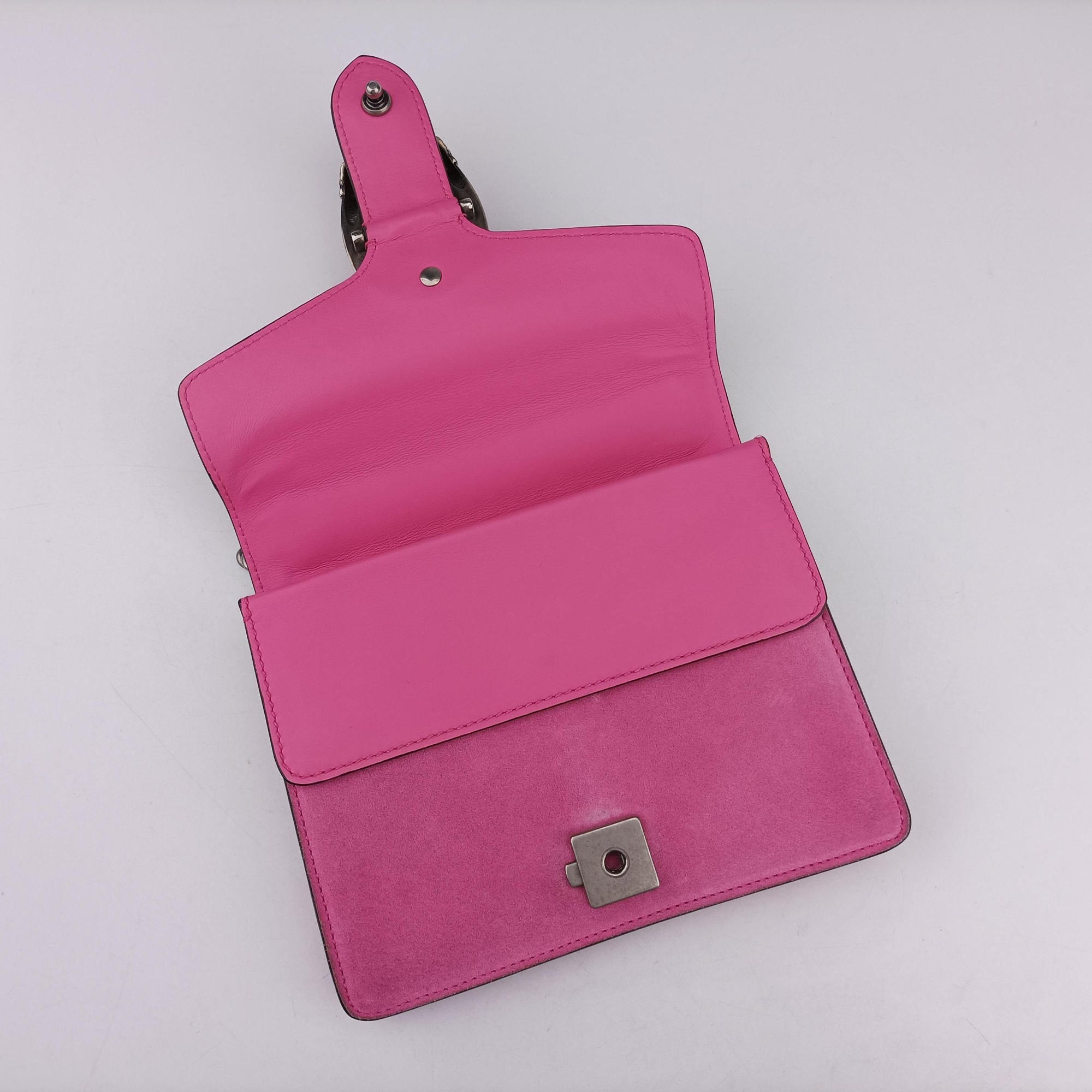 Pre-owned Gucci Dionysus Pink Suede×leather 421970 shoulderbag | stylenewstar