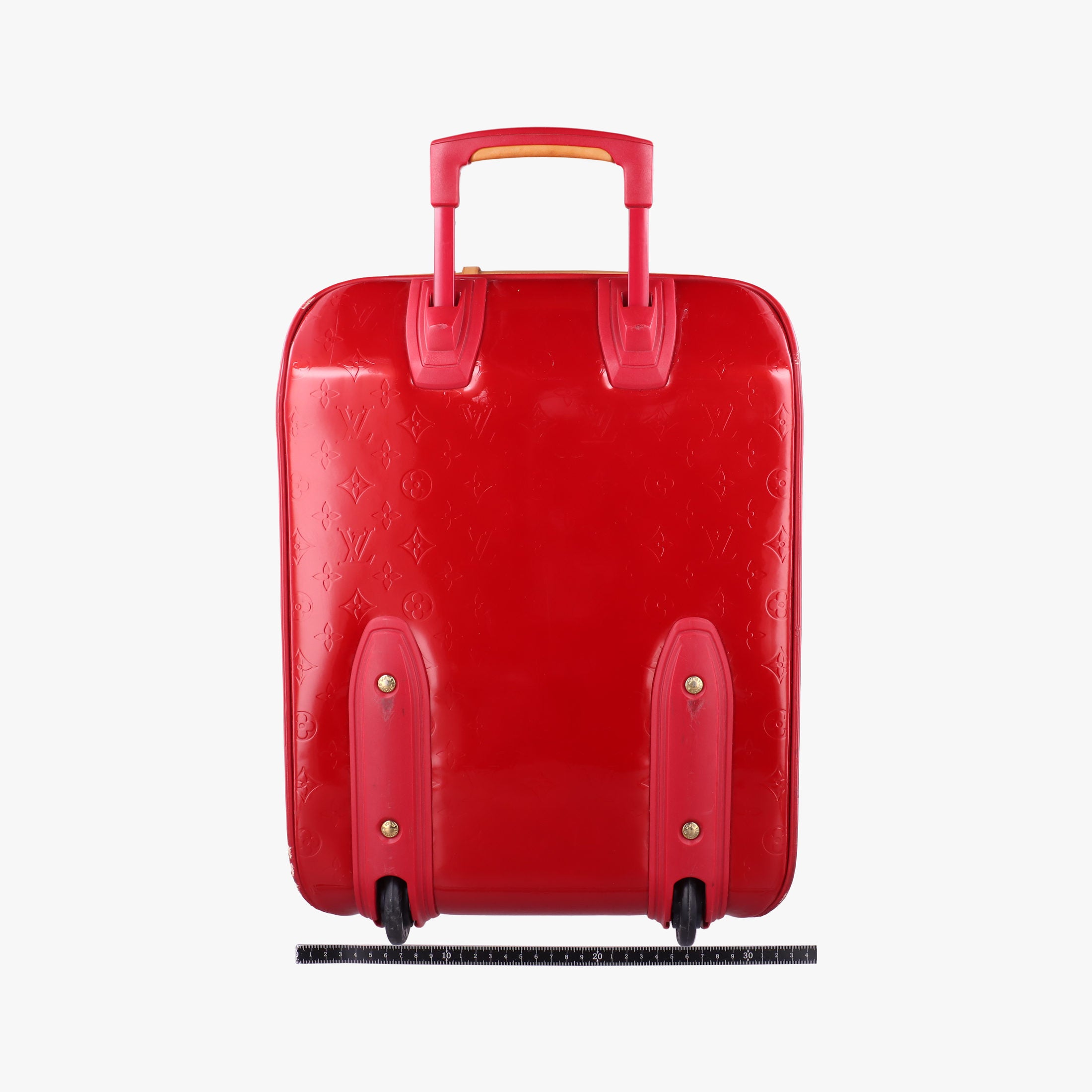 Pre-owned Louis Vuitton Pegase 45 pomme d'amour Vernis M91278 suitcase | stylenewstar