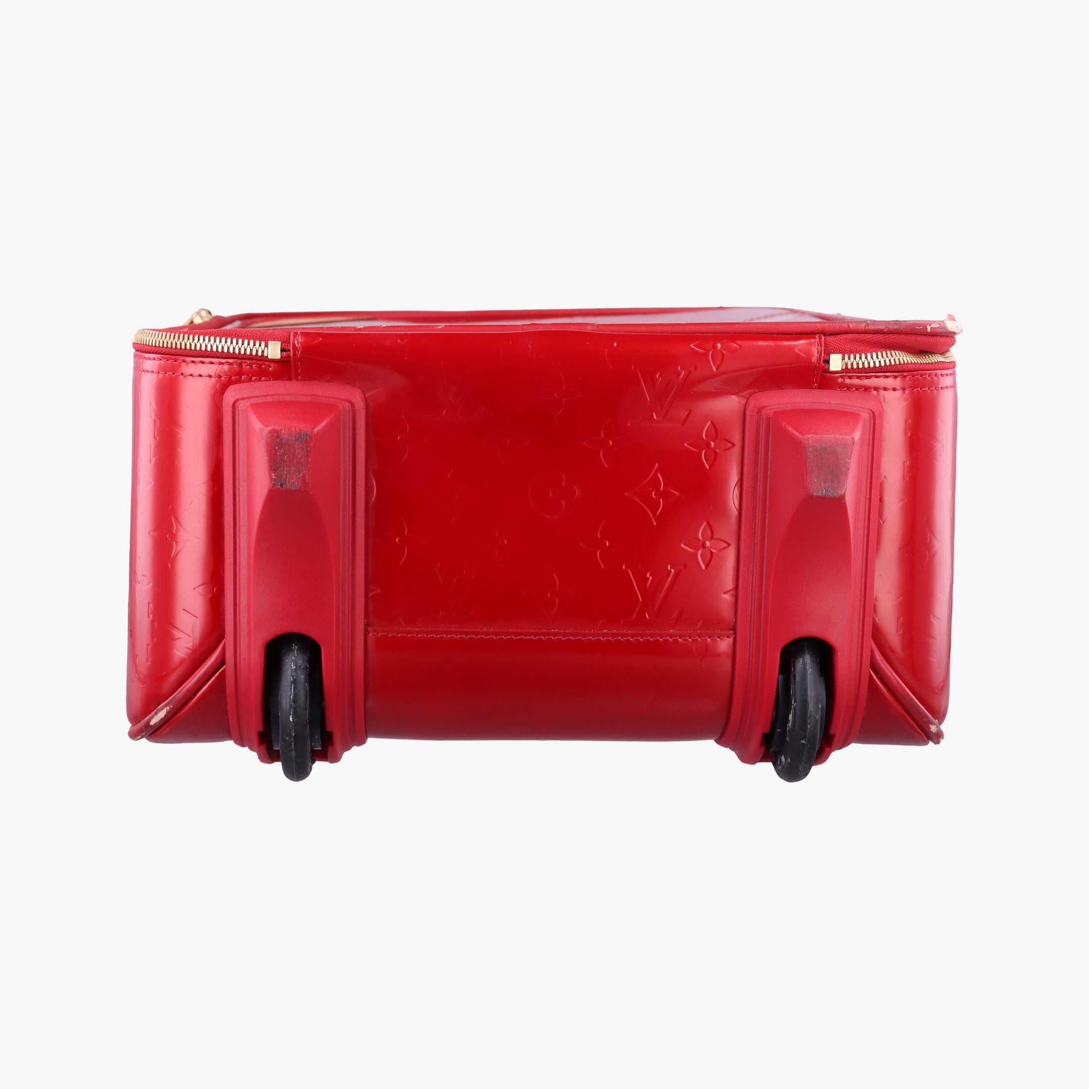 Pre-owned Louis Vuitton Pegase 45 pomme d'amour Vernis M91278 suitcase | stylenewstar