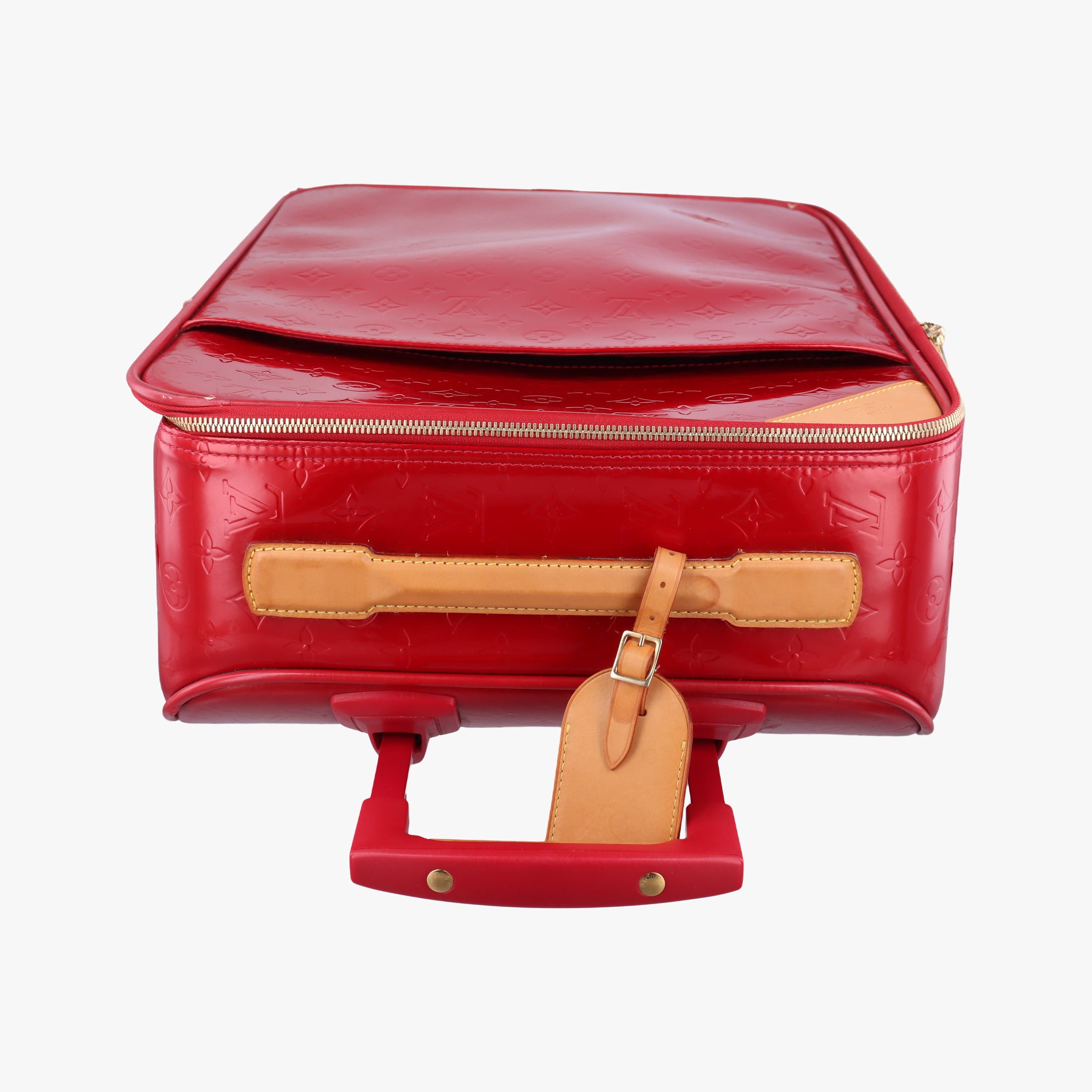 Pre-owned Louis Vuitton Pegase 45 pomme d'amour Vernis M91278 suitcase | stylenewstar