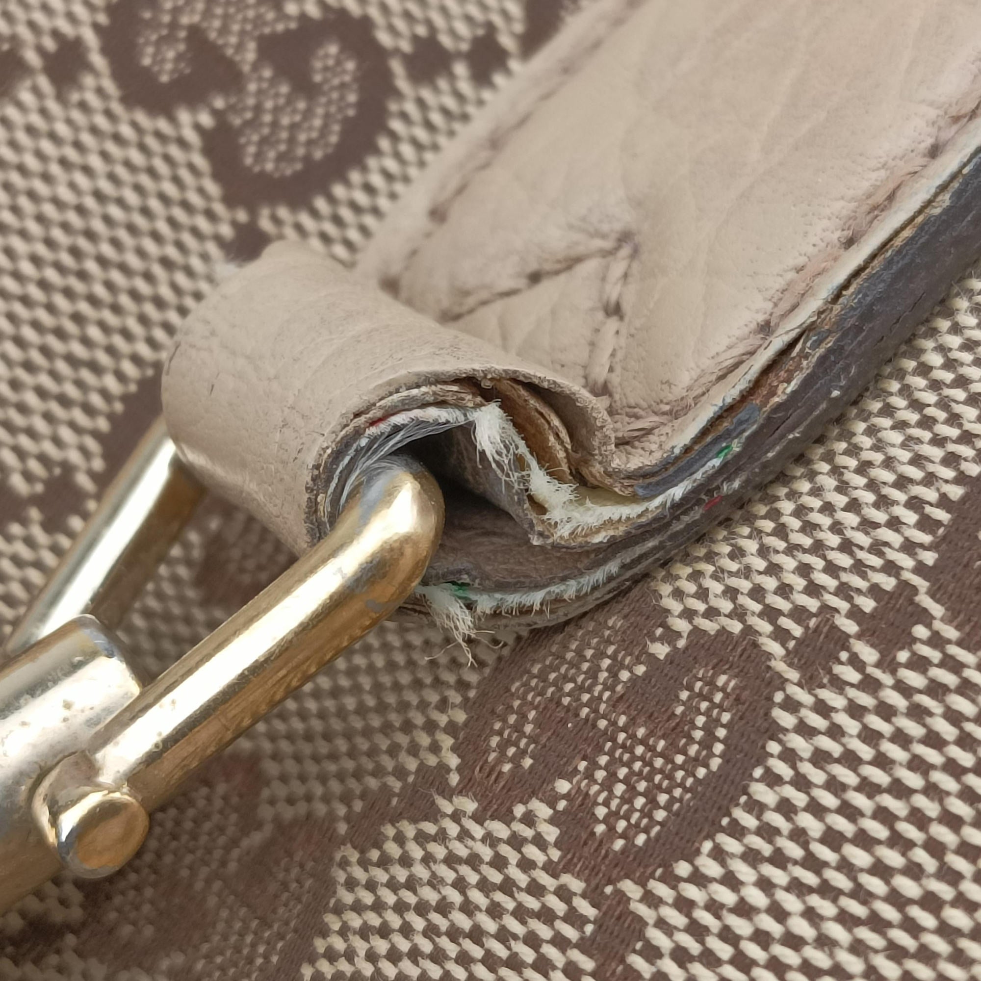 Pre-owned Gucci New Jackie Beige x Brown Canvas×leather 246907 shoulderbag | stylenewstar