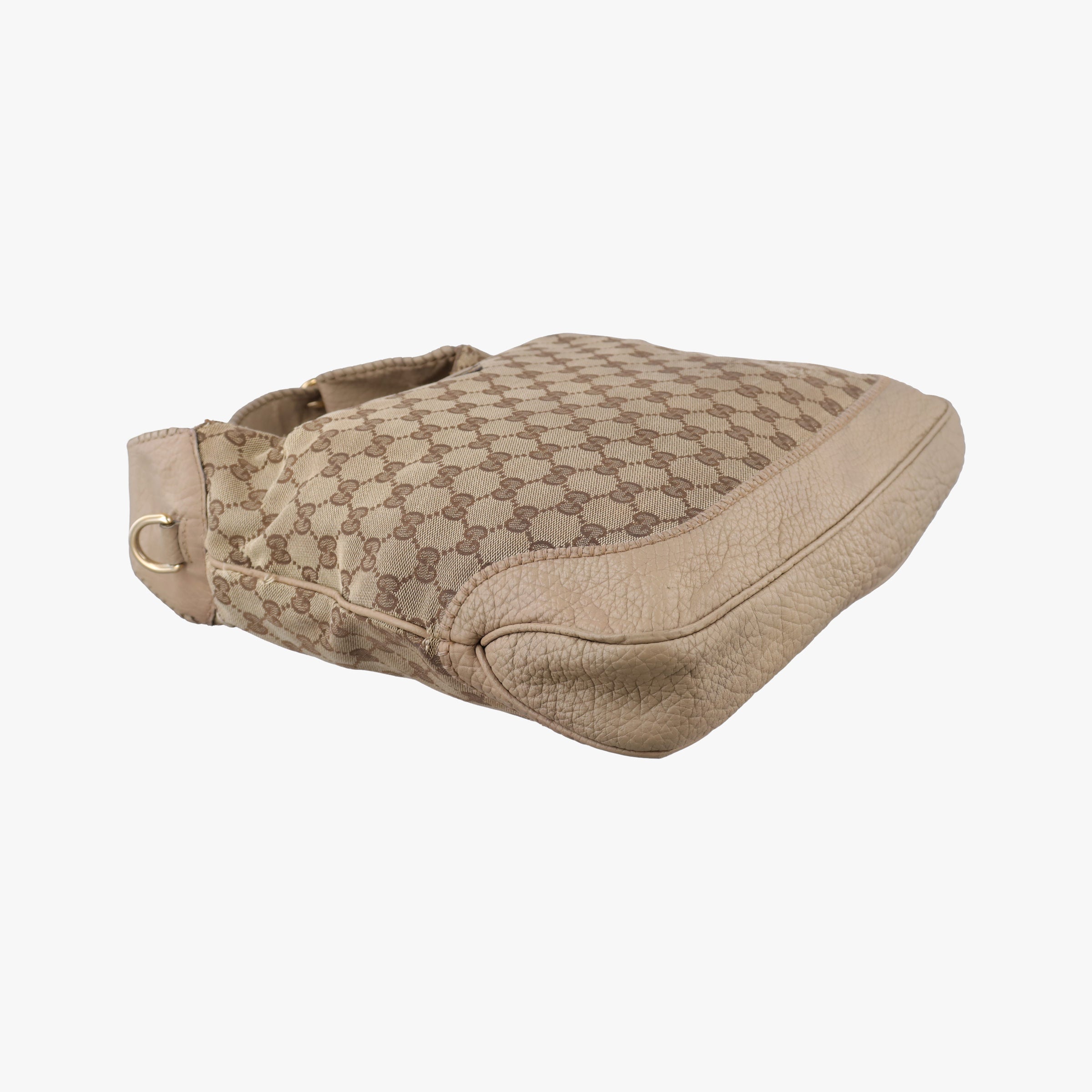 Pre-owned Gucci New Jackie Beige x Brown Canvas×leather 246907 shoulderbag | stylenewstar
