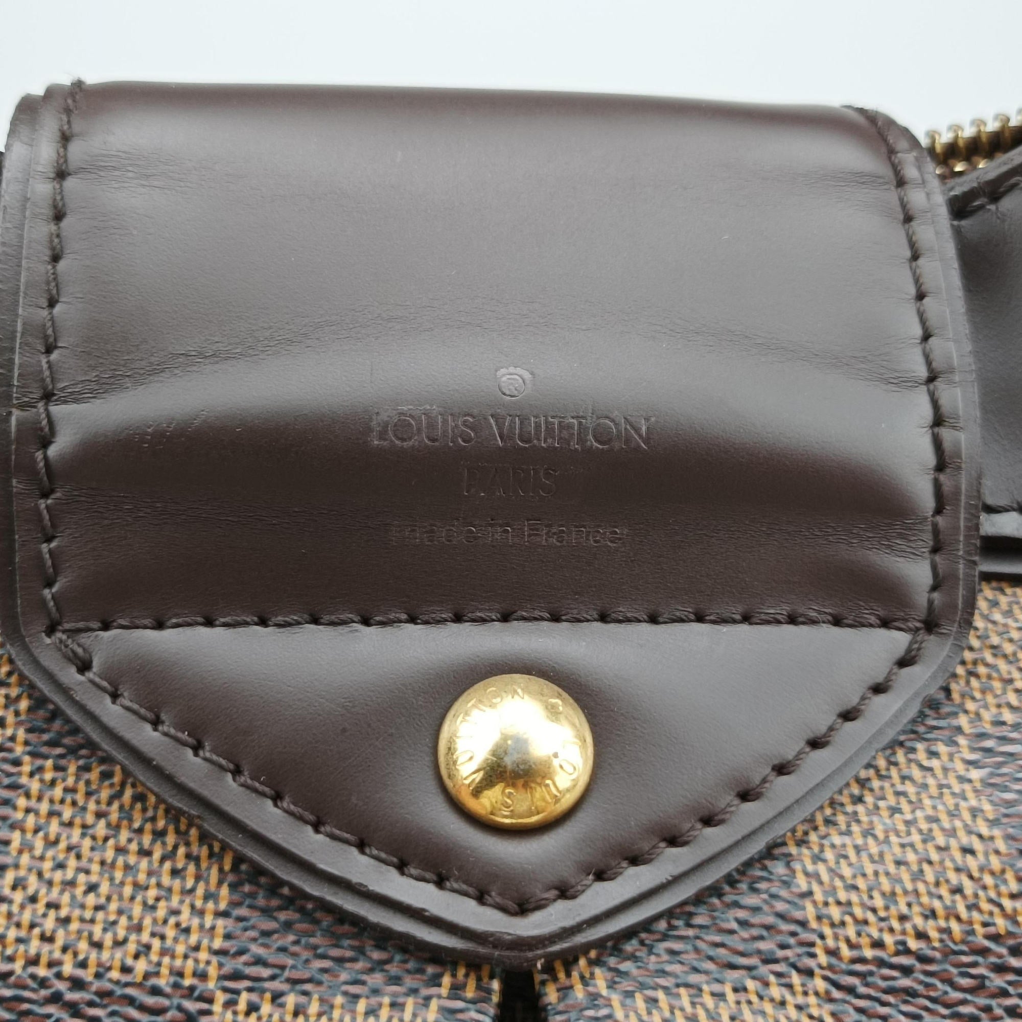 Pre-owned Louis Vuitton SISTINA MM EBENE Damier Canvas N41541 handbag | stylenewstar