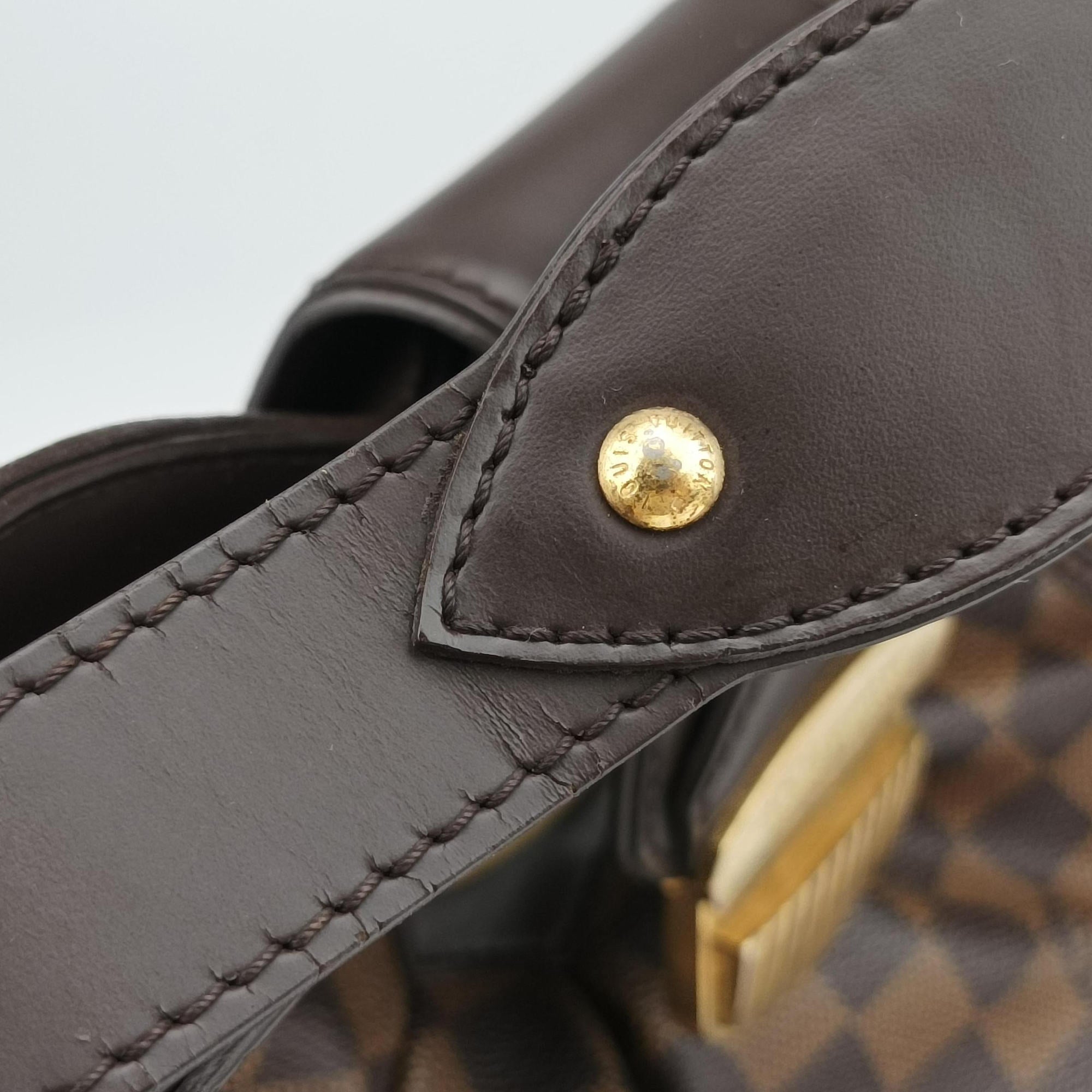 Pre-owned Louis Vuitton SISTINA MM EBENE Damier Canvas N41541 handbag | stylenewstar