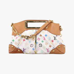 Pre-owned Louis Vuitton JUDY MM white Monogram Multicolor M40255 shoulderbag | stylenewstar