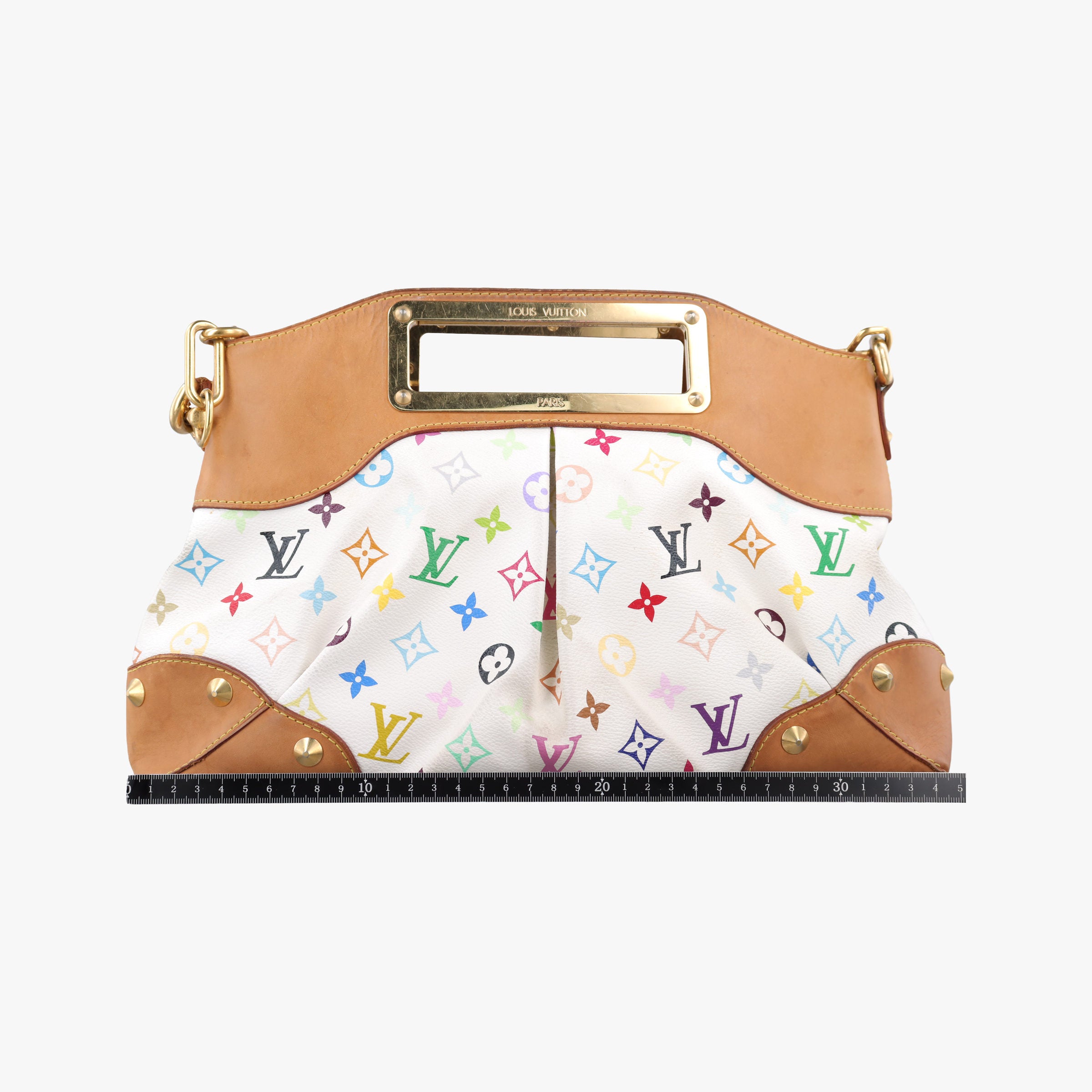 Pre-owned Louis Vuitton JUDY MM white Monogram Multicolor M40255 shoulderbag | stylenewstar
