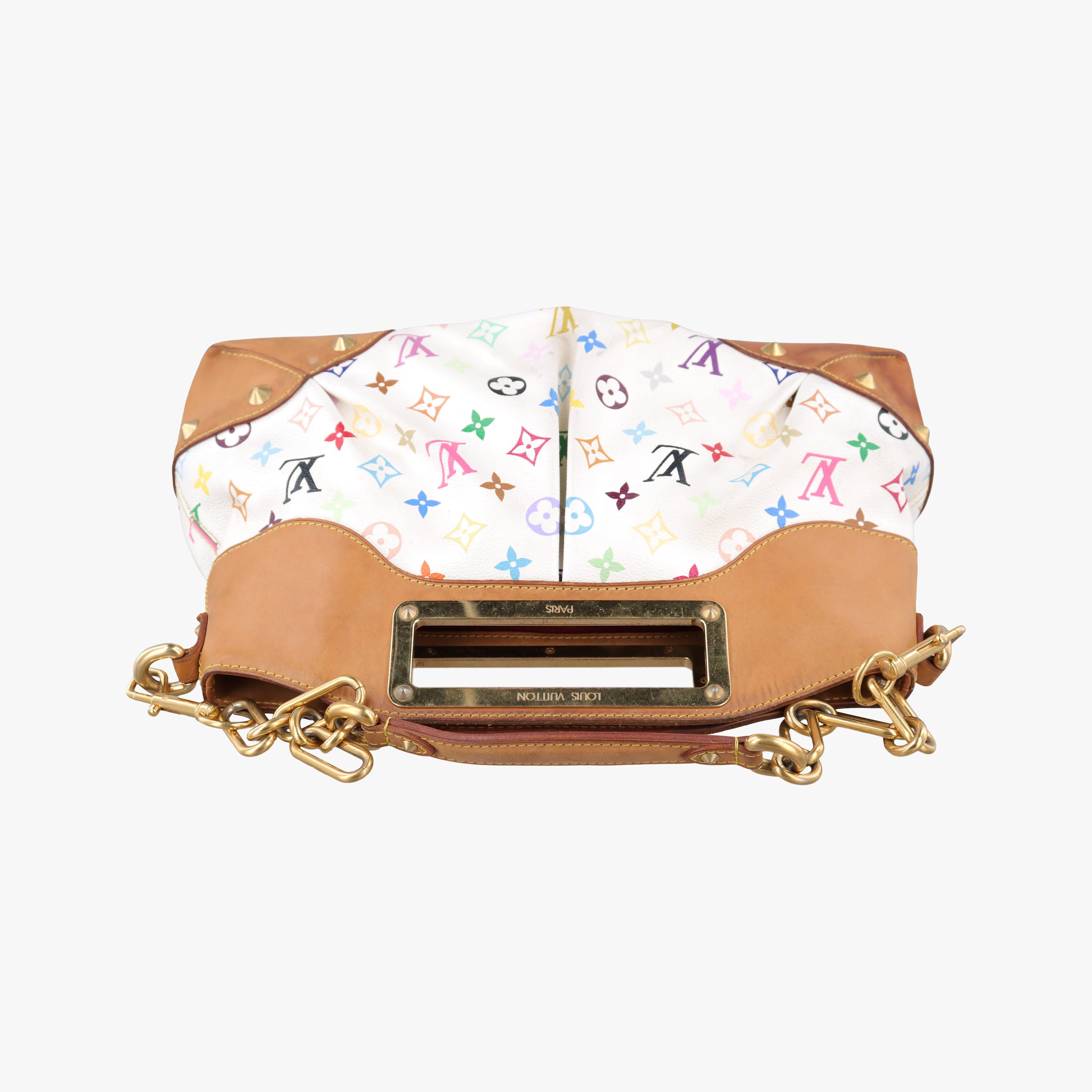 Pre-owned Louis Vuitton JUDY MM white Monogram Multicolor M40255 shoulderbag | stylenewstar