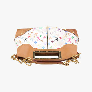 Pre-owned Louis Vuitton JUDY MM white Monogram Multicolor M40255 shoulderbag | stylenewstar