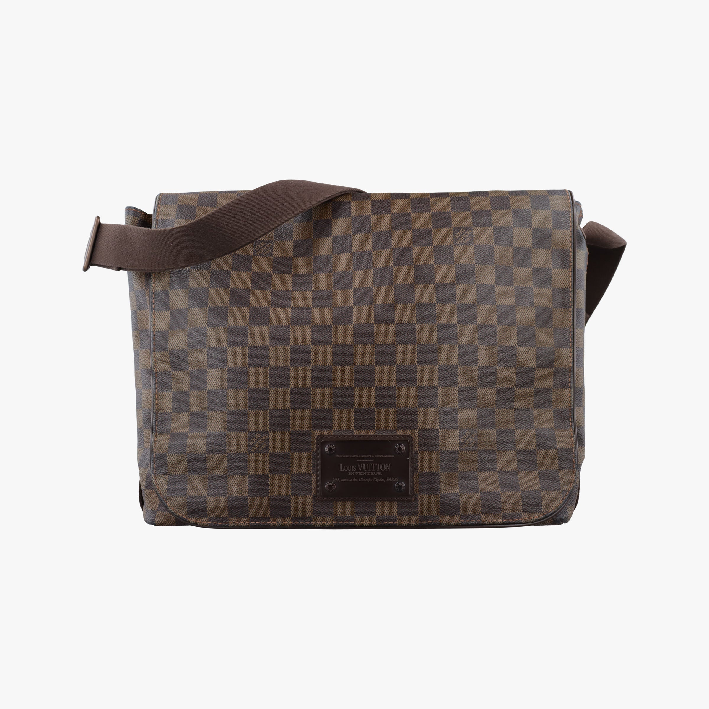 Pre-owned Louis Vuitton BROOKLYN GM EBENE Damier Canvas N51212 shoulderbag | stylenewstar