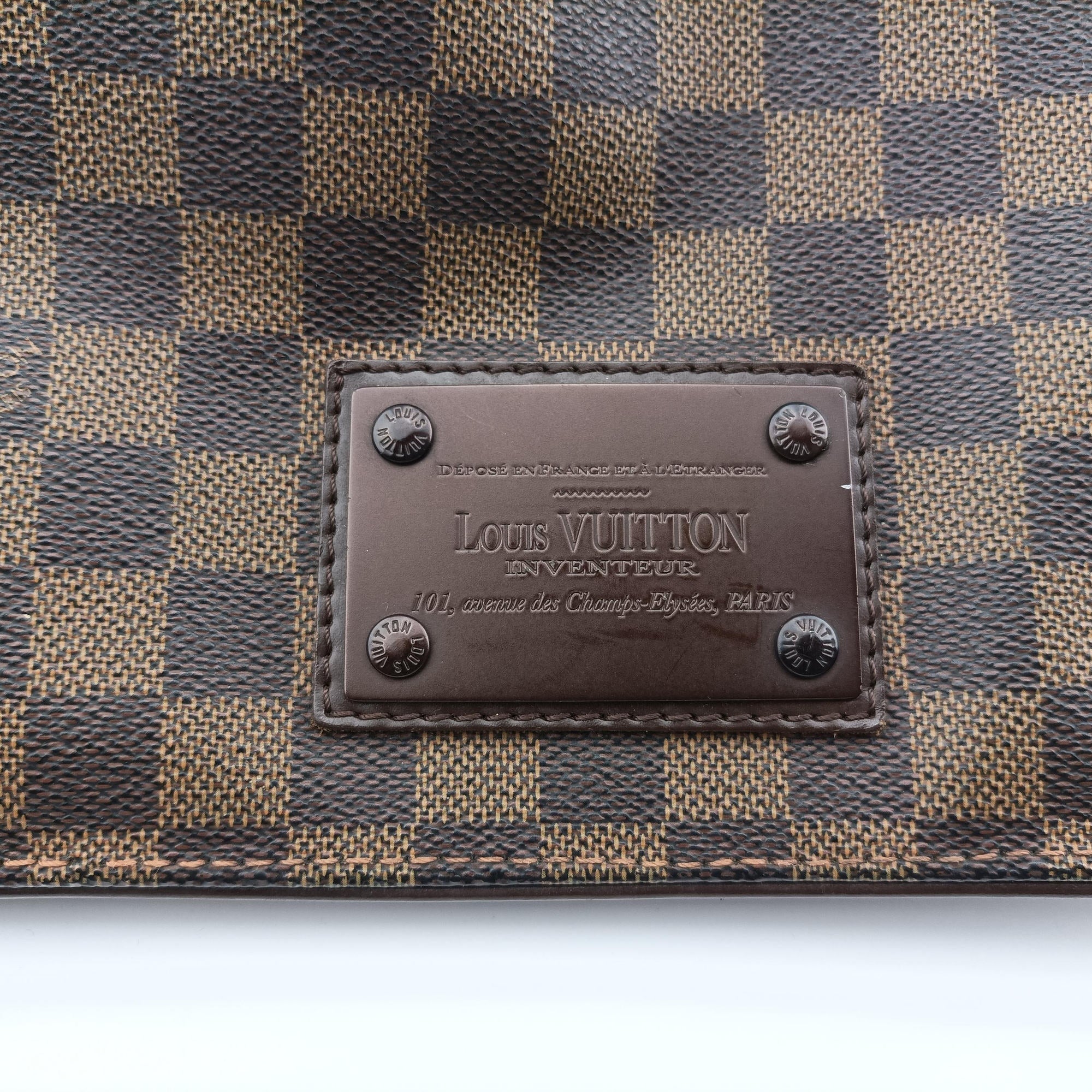 Pre-owned Louis Vuitton BROOKLYN GM EBENE Damier Canvas N51212 shoulderbag | stylenewstar