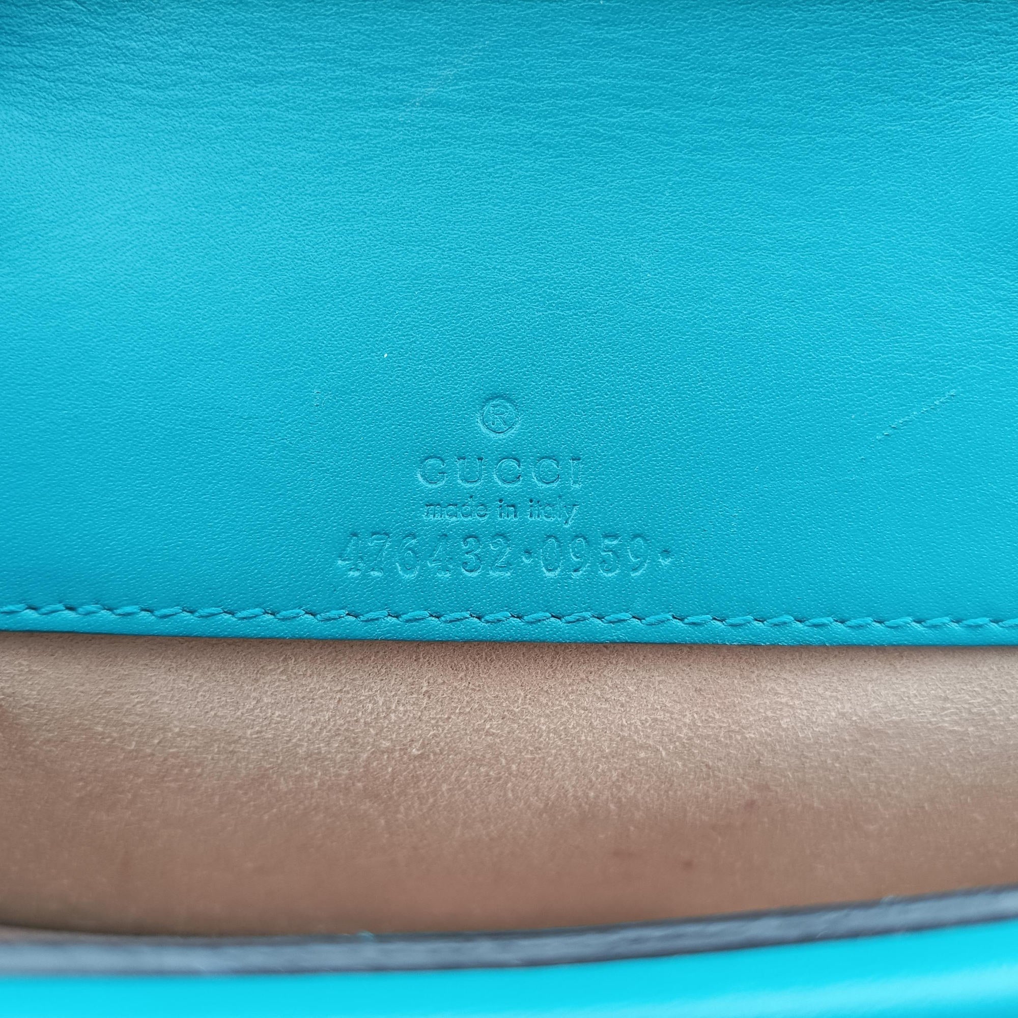 Pre-owned Gucci Dionysus Blue velour 476432 shoulderbag | stylenewstar