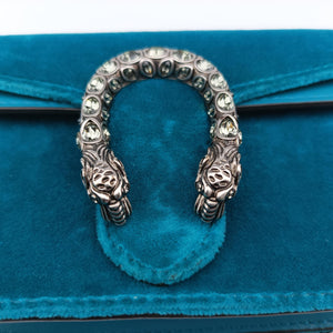 Pre-owned Gucci Dionysus Blue velour 476432 shoulderbag | stylenewstar