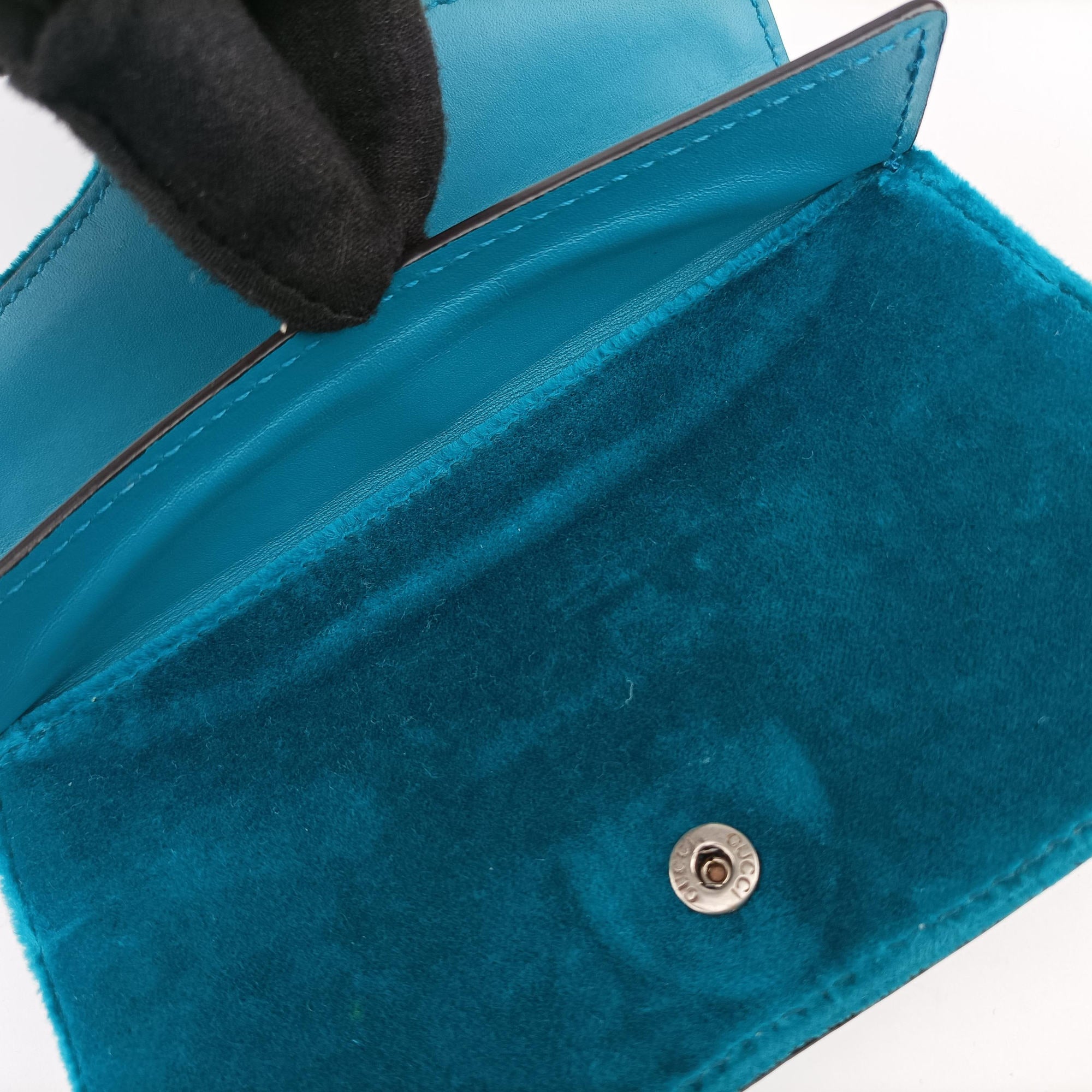 Pre-owned Gucci Dionysus Blue velour 476432 shoulderbag | stylenewstar