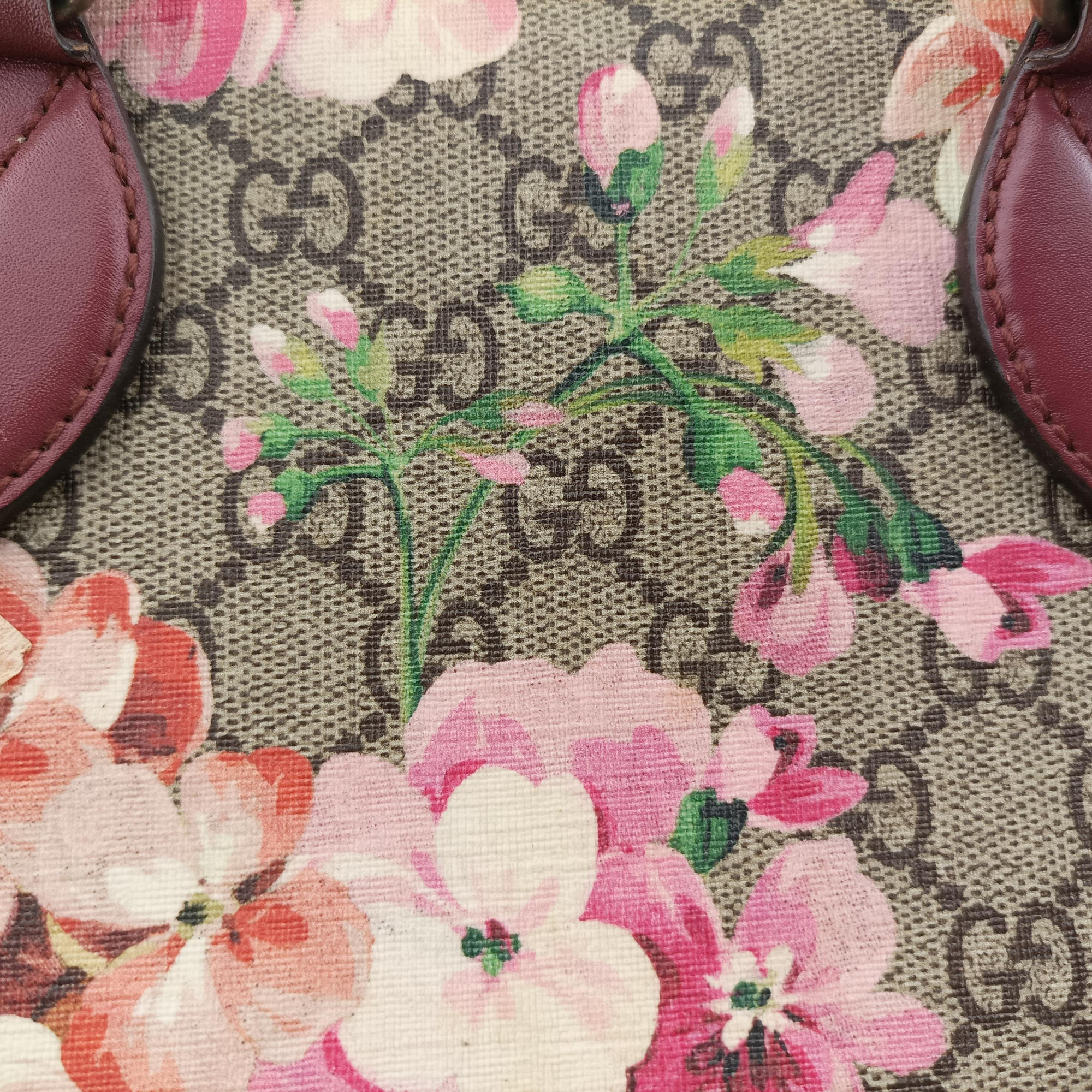 Vintage Gucci GG Blooms beige×Multicolour PVC coated canvas×leather 409529 shoulderbag | stylenewstar