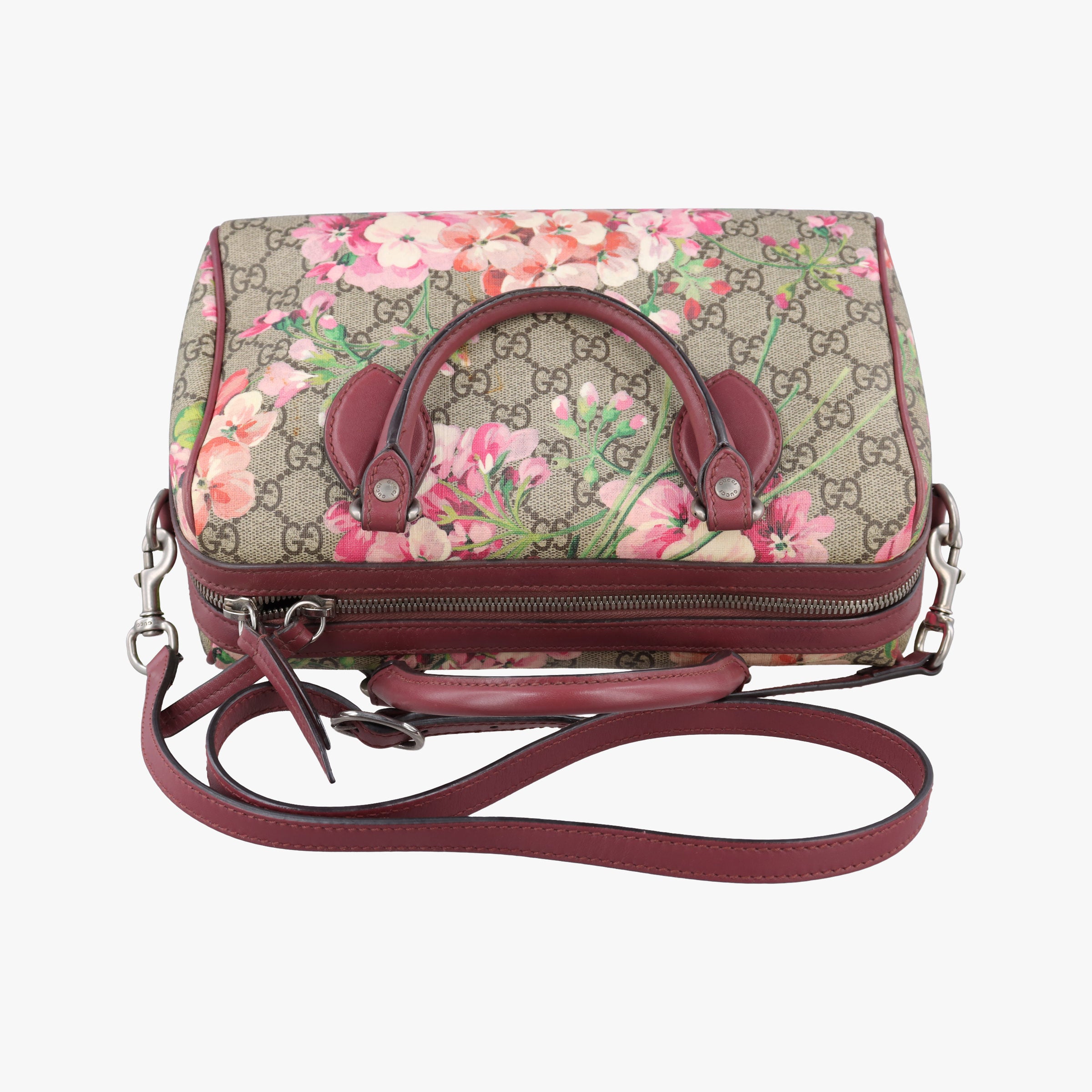 Vintage Gucci GG Blooms beige×Multicolour PVC coated canvas×leather 409529 shoulderbag | stylenewstar
