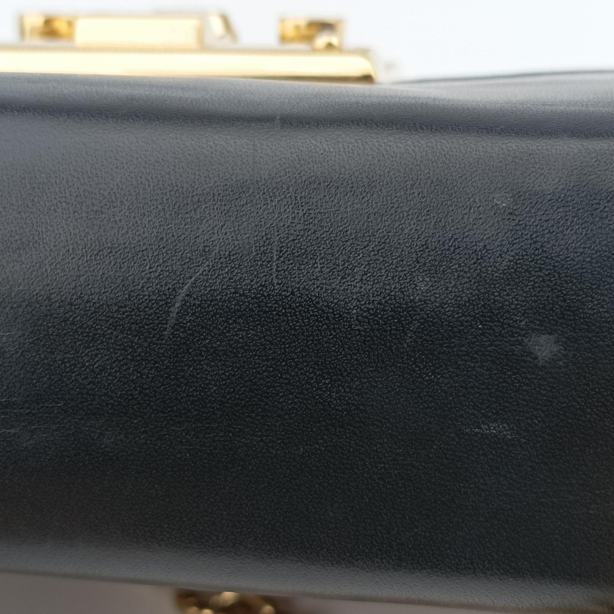 Vintage Gucci Padlock Beige×black PVC coated canvas×Leather 409487 shoulderbag | stylenewstar
