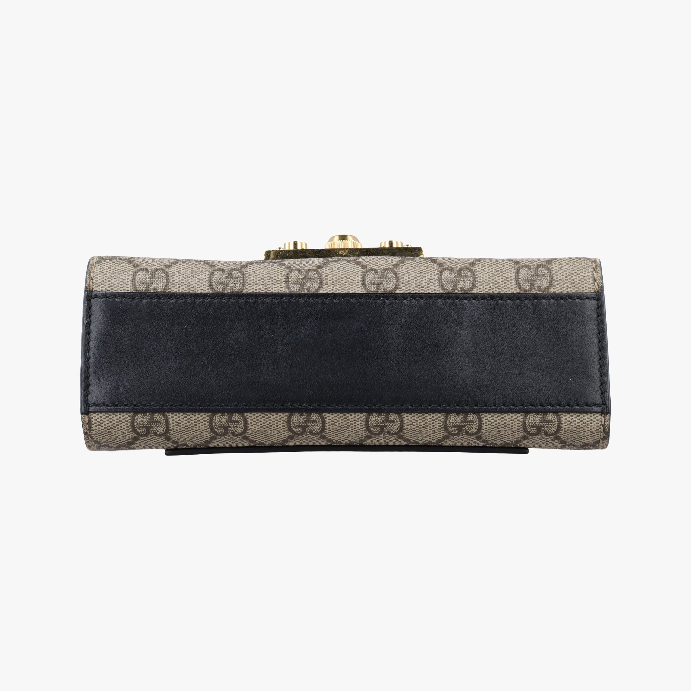 Vintage Gucci Padlock Beige×black PVC coated canvas×Leather 409487 shoulderbag | stylenewstar