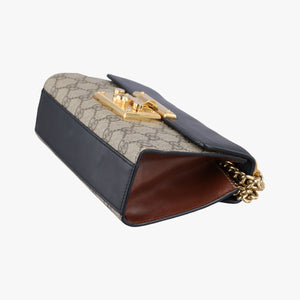 Vintage Gucci Padlock Beige×black PVC coated canvas×Leather 409487 shoulderbag | stylenewstar