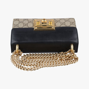 Vintage Gucci Padlock Beige×black PVC coated canvas×Leather 409487 shoulderbag | stylenewstar