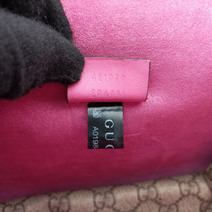 Pre-owned Gucci Dionysus beige×pink PVC coated canvas × suede 421970 shoulderbag | stylenewstar