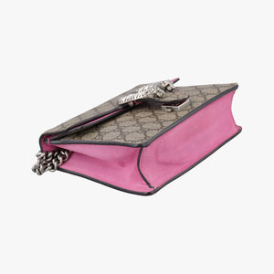 Pre-owned Gucci Dionysus beige×pink PVC coated canvas × suede 421970 shoulderbag | stylenewstar