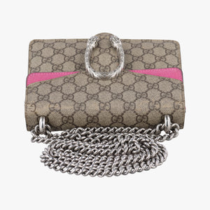Pre-owned Gucci Dionysus beige×pink PVC coated canvas × suede 421970 shoulderbag | stylenewstar
