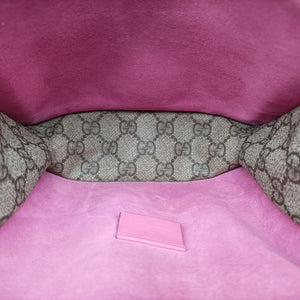 Pre-owned Gucci Dionysus beige×pink PVC coated canvas × suede 421970 shoulderbag | stylenewstar