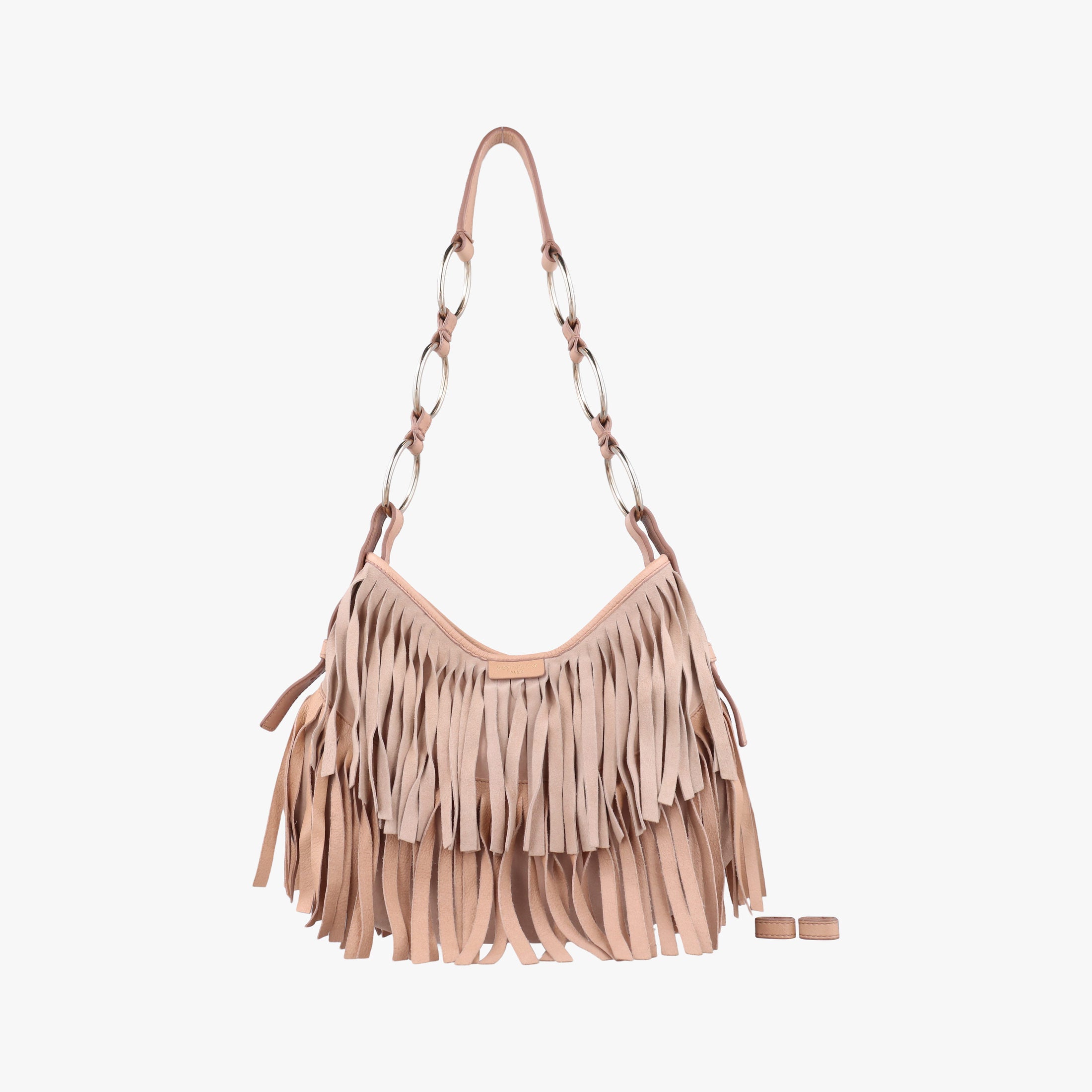 Pre-owned Yves Saint Laurent Rive Gauche Beige Leather×Suede 138961 handbag | stylenewstar