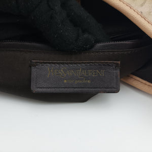Pre-owned Yves Saint Laurent Rive Gauche Beige Leather×Suede 138961 handbag | stylenewstar