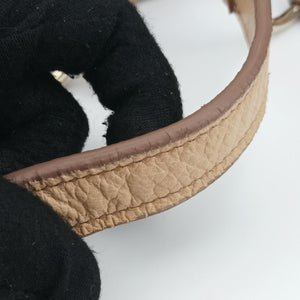 Pre-owned Yves Saint Laurent Rive Gauche Beige Leather×Suede 138961 handbag | stylenewstar