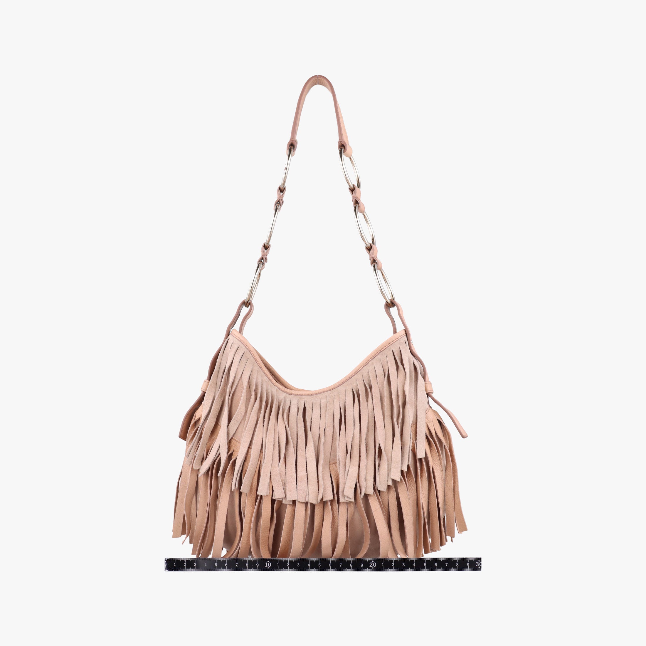 Pre-owned Yves Saint Laurent Rive Gauche Beige Leather×Suede 138961 handbag | stylenewstar