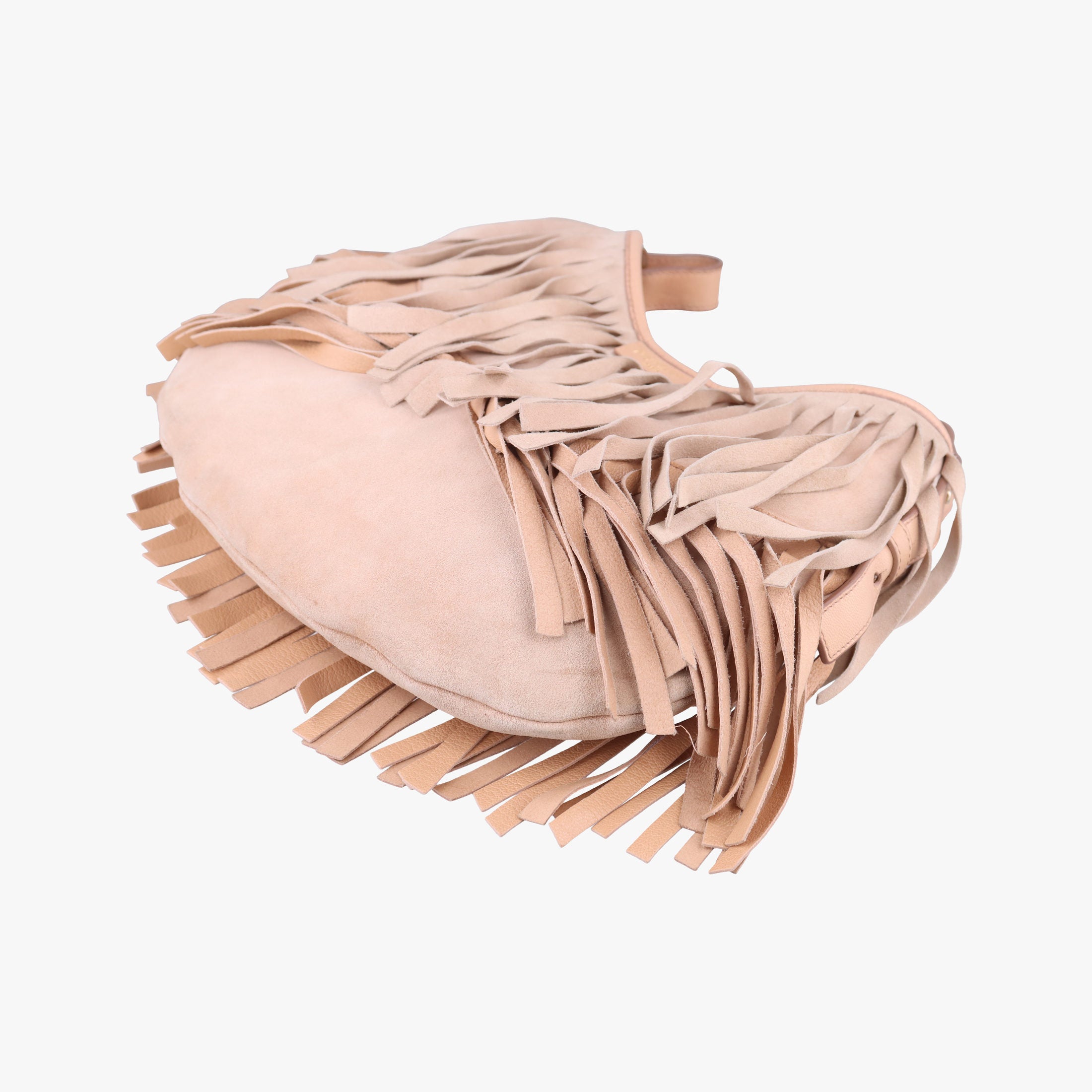 Pre-owned Yves Saint Laurent Rive Gauche Beige Leather×Suede 138961 handbag | stylenewstar
