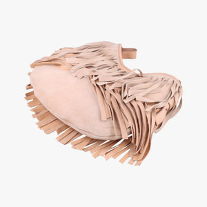 Pre-owned Yves Saint Laurent Rive Gauche Beige Leather×Suede 138961 handbag | stylenewstar