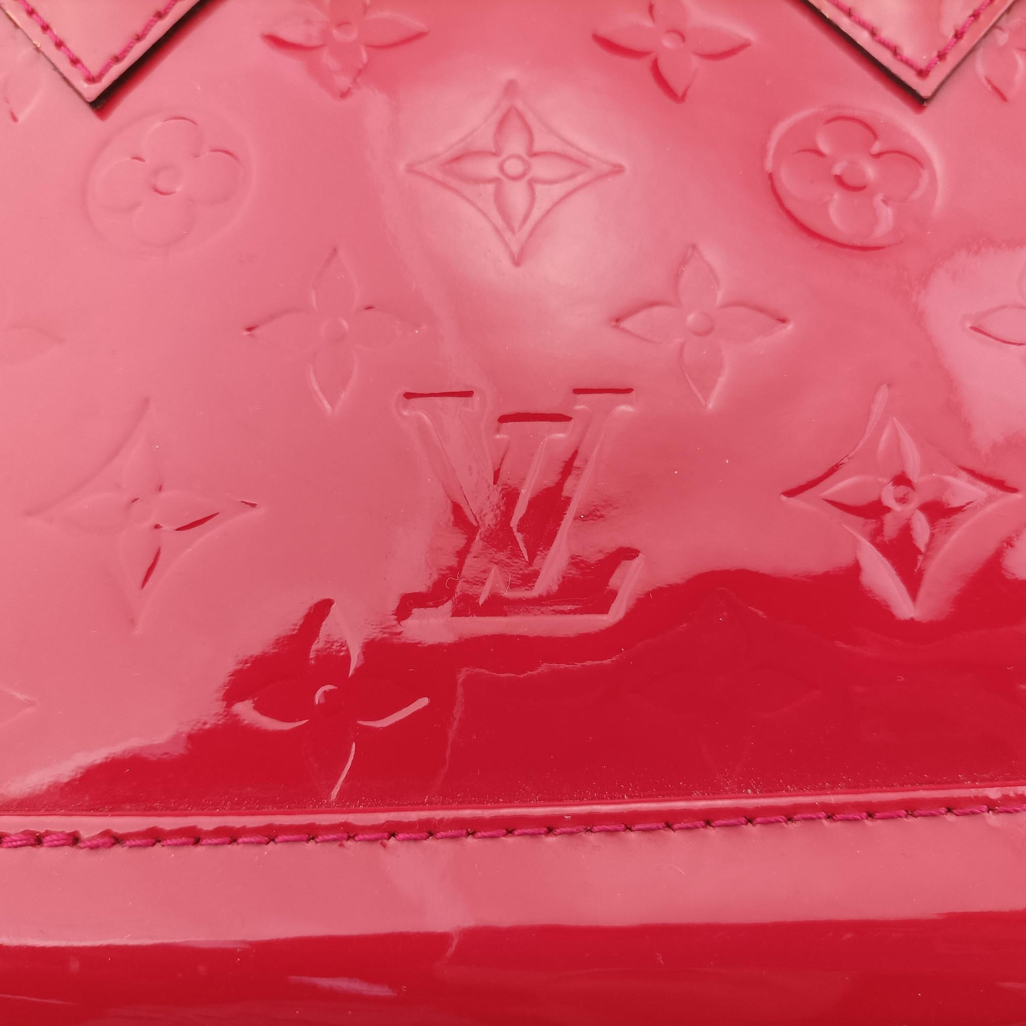 Pre-owned Louis Vuitton Alma BB pomme d'amour Vernis M91606 shoulderbag | stylenewstar