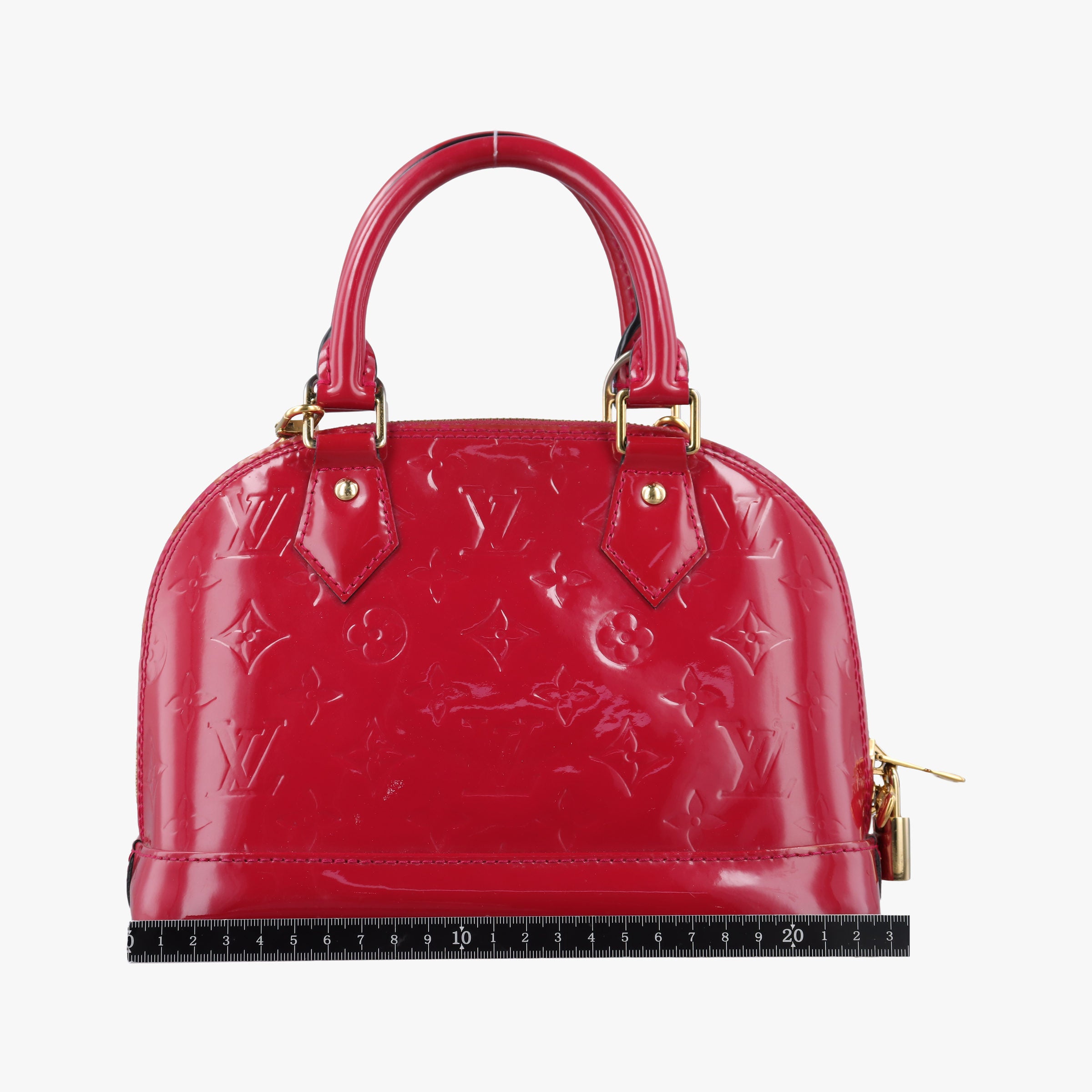 Pre-owned Louis Vuitton Alma BB pomme d'amour Vernis M91606 shoulderbag | stylenewstar