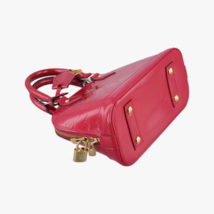 Pre-owned Louis Vuitton Alma BB pomme d'amour Vernis M91606 shoulderbag | stylenewstar