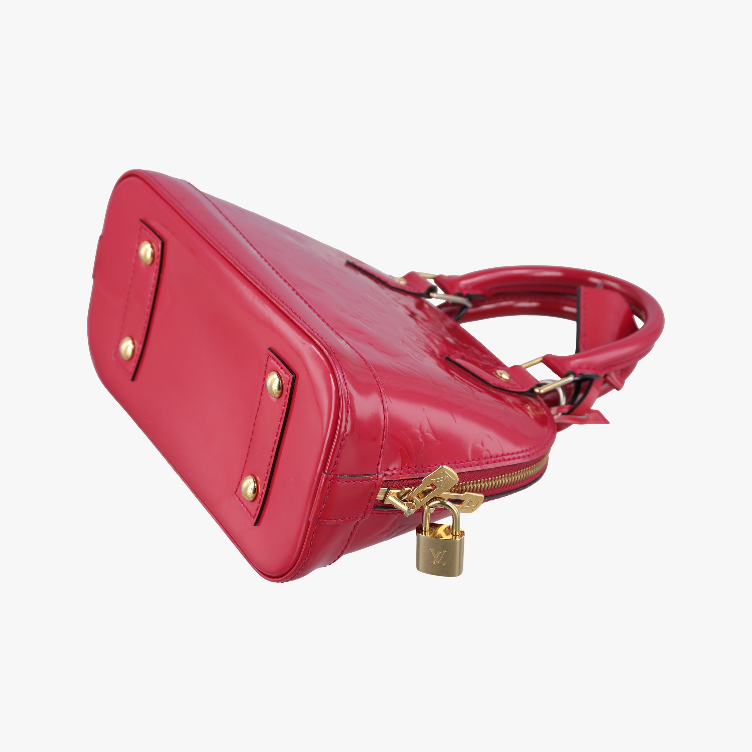 Pre-owned Louis Vuitton Alma BB pomme d'amour Vernis M91606 shoulderbag | stylenewstar