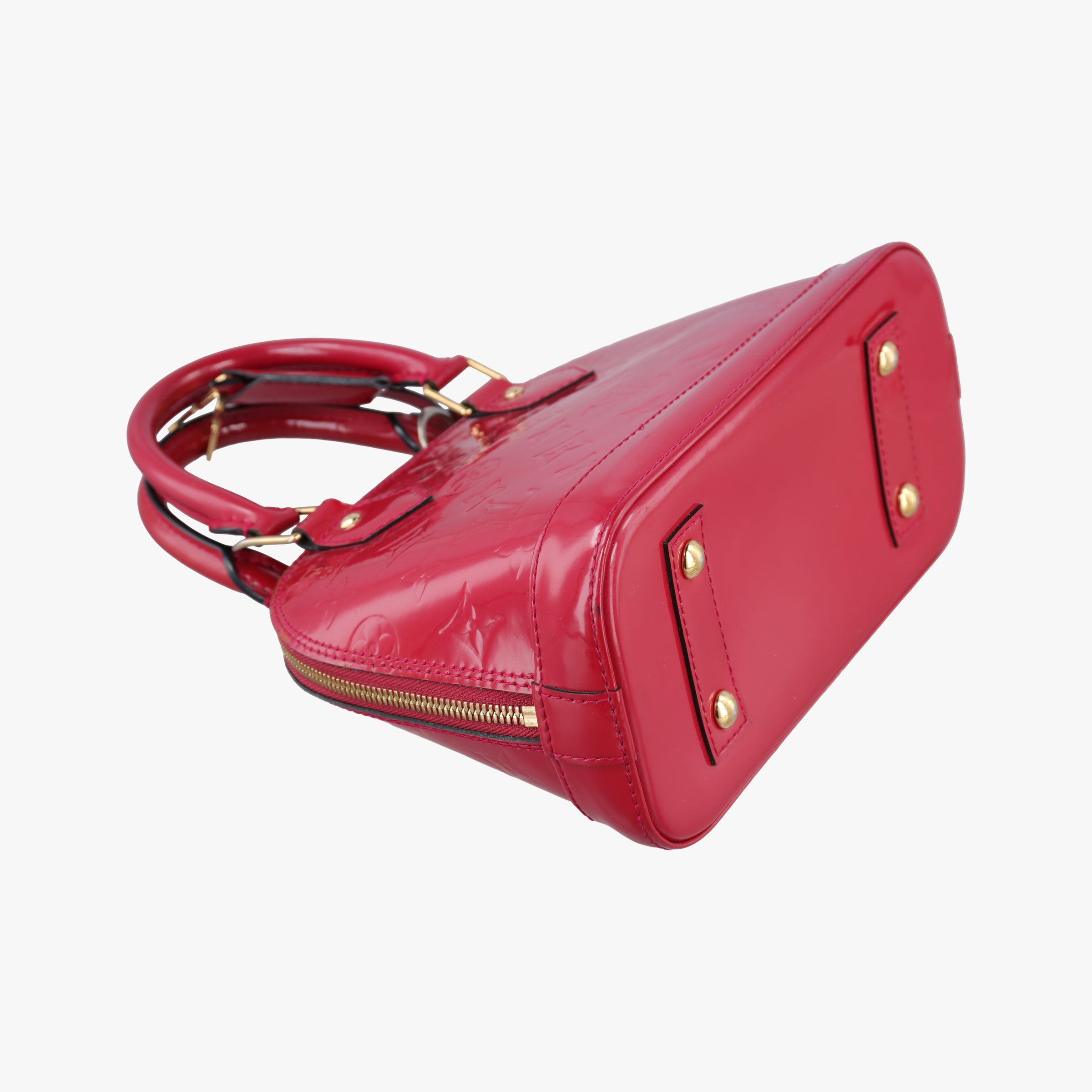Pre-owned Louis Vuitton Alma BB pomme d'amour Vernis M91606 shoulderbag | stylenewstar
