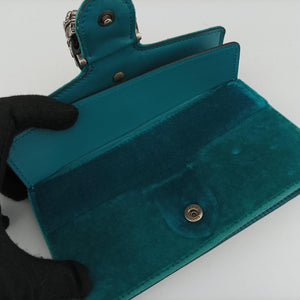 Pre-owned Gucci Dionysus Blue velour×Leather 476432 shoulderbag | stylenewstar