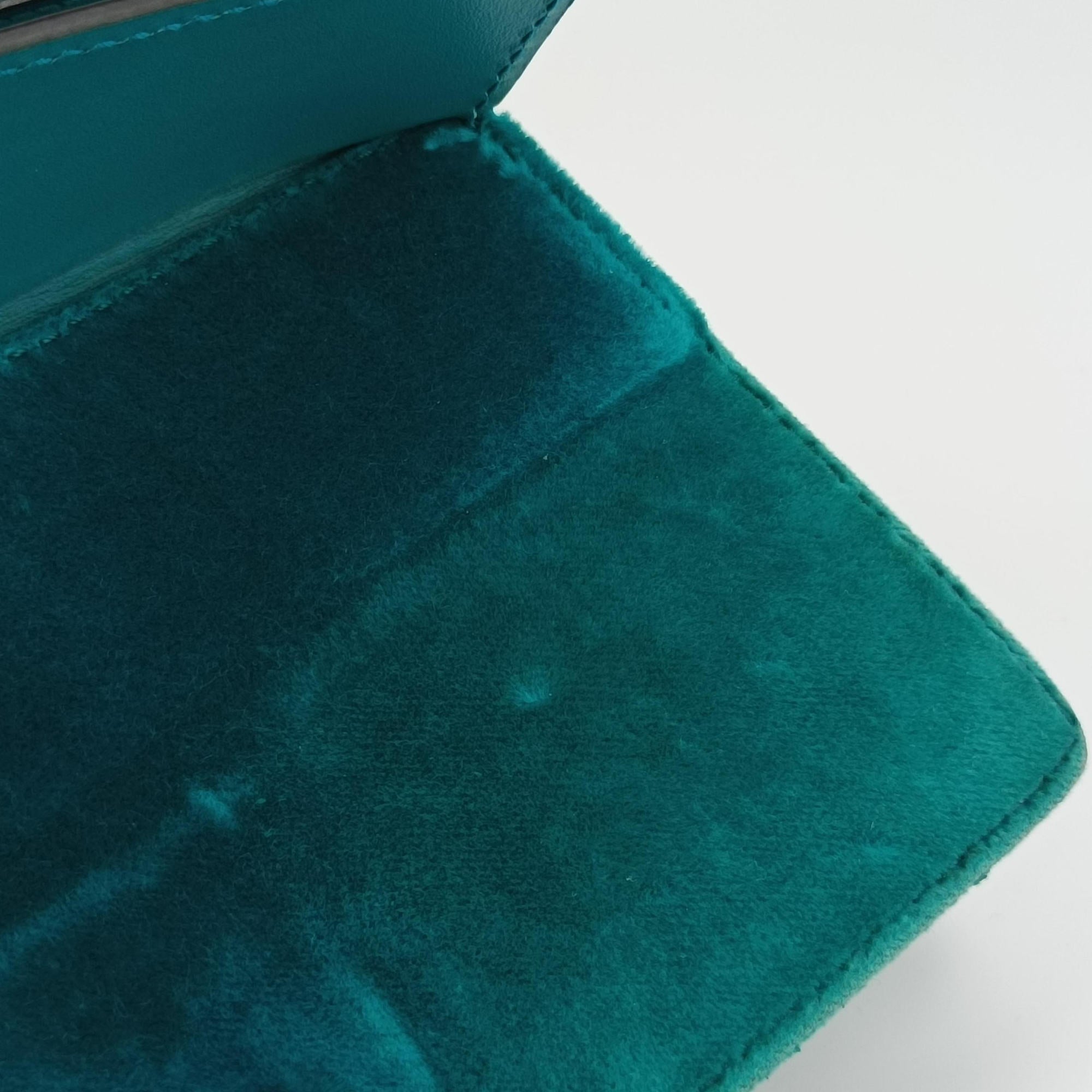 Pre-owned Gucci Dionysus Blue velour×Leather 476432 shoulderbag | stylenewstar