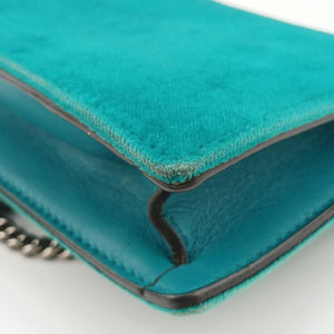 Pre-owned Gucci Dionysus Blue velour×Leather 476432 shoulderbag | stylenewstar